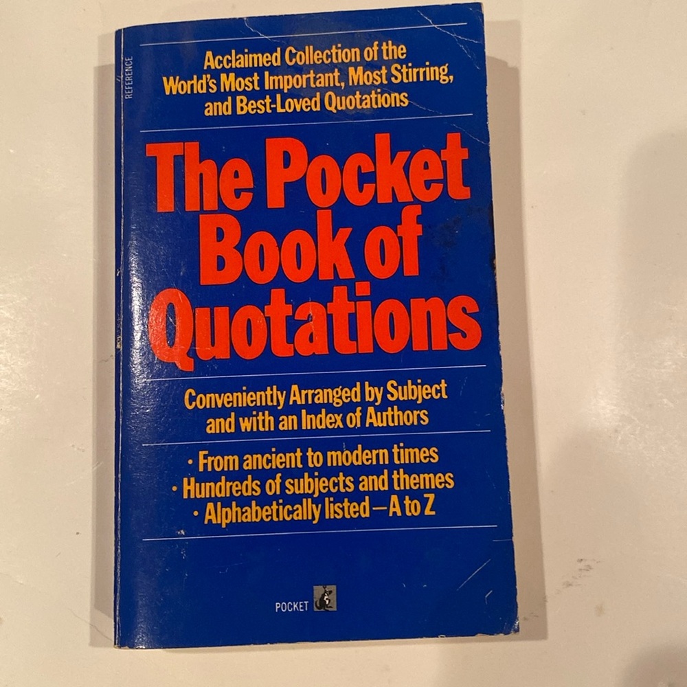 “The Pocket Book of Quotations,” Paperback